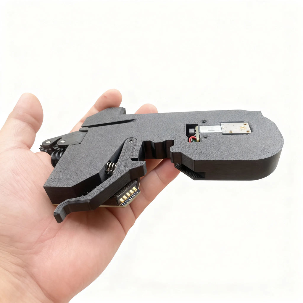 PikkoBot Powered Feeder mounted on a desktop pick-and-place machine
