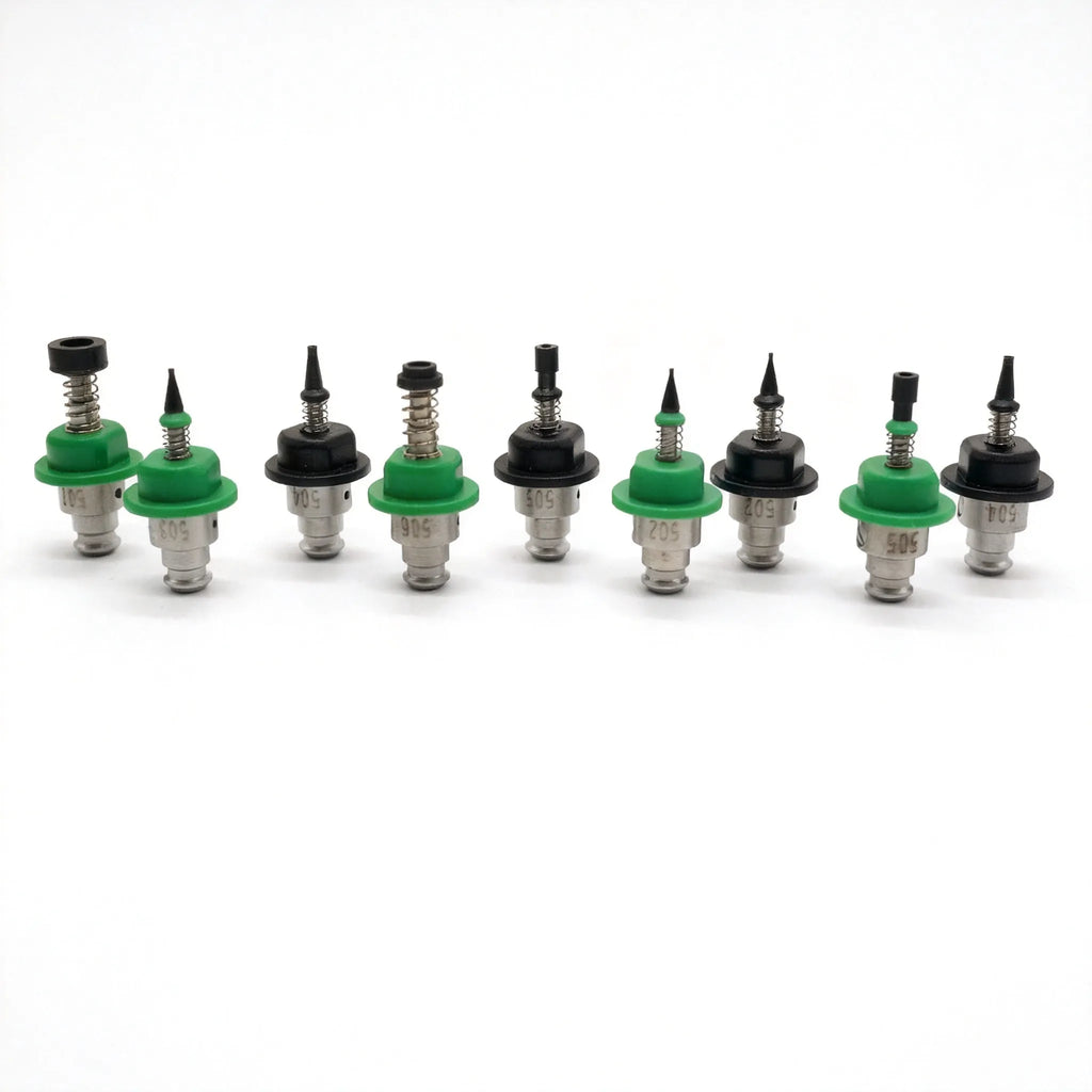 JUKI-Compatible Nozzle Set (502-507) for pick-and-place machines built on the LumenPnP hardware platform, running OpenPnP