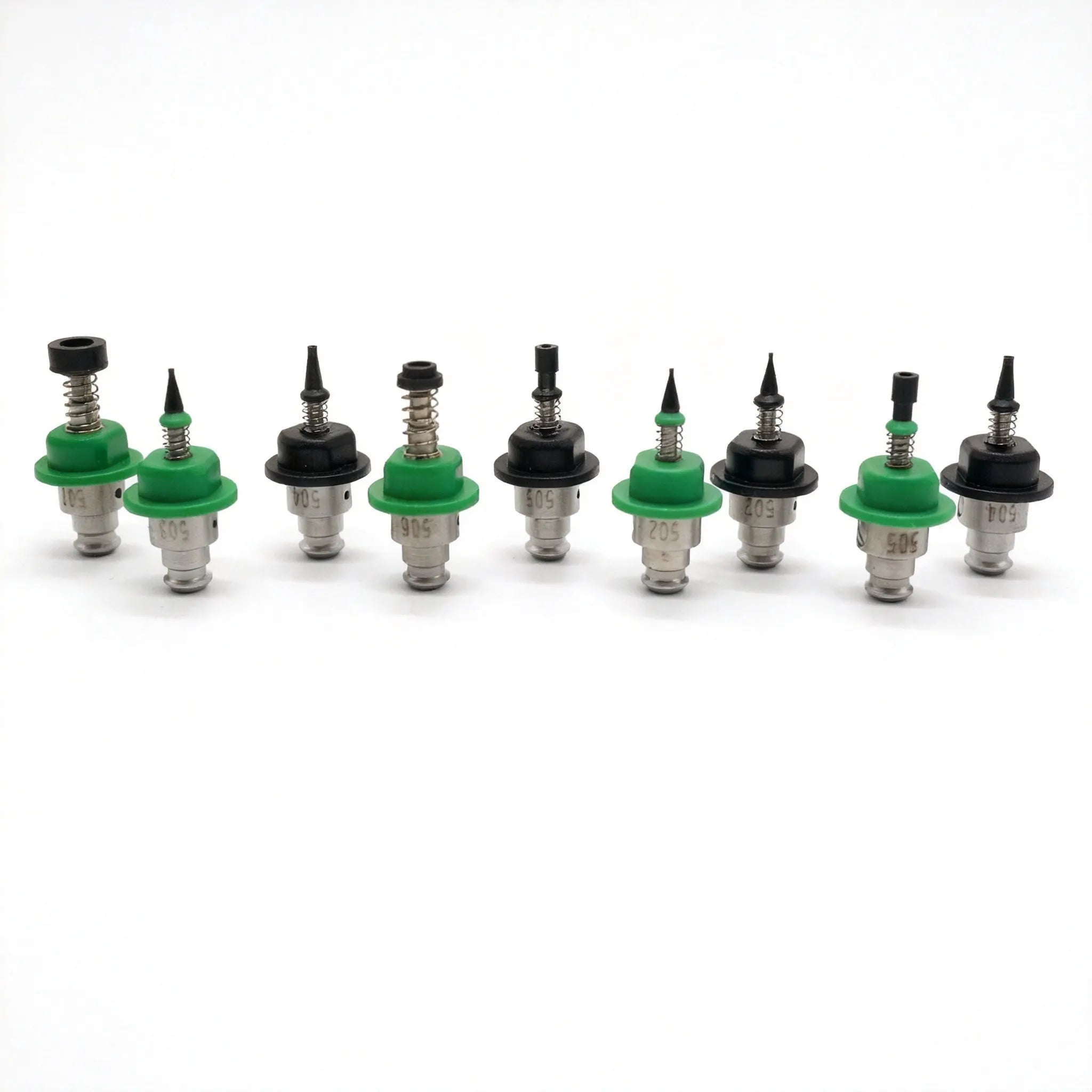 JUKI-Compatible Nozzle Set (502-507) for pick-and-place machines built on the LumenPnP hardware platform, running OpenPnP